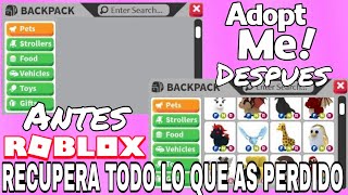 FUNCIONANDO Como Recuperar todas tus Cosas Robadas en Adopt Me ROBLOX +Consigue mascotas Gratis