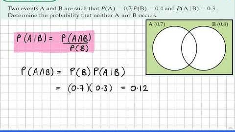 Probability 1 LCHL 7.4 Conditional Probability