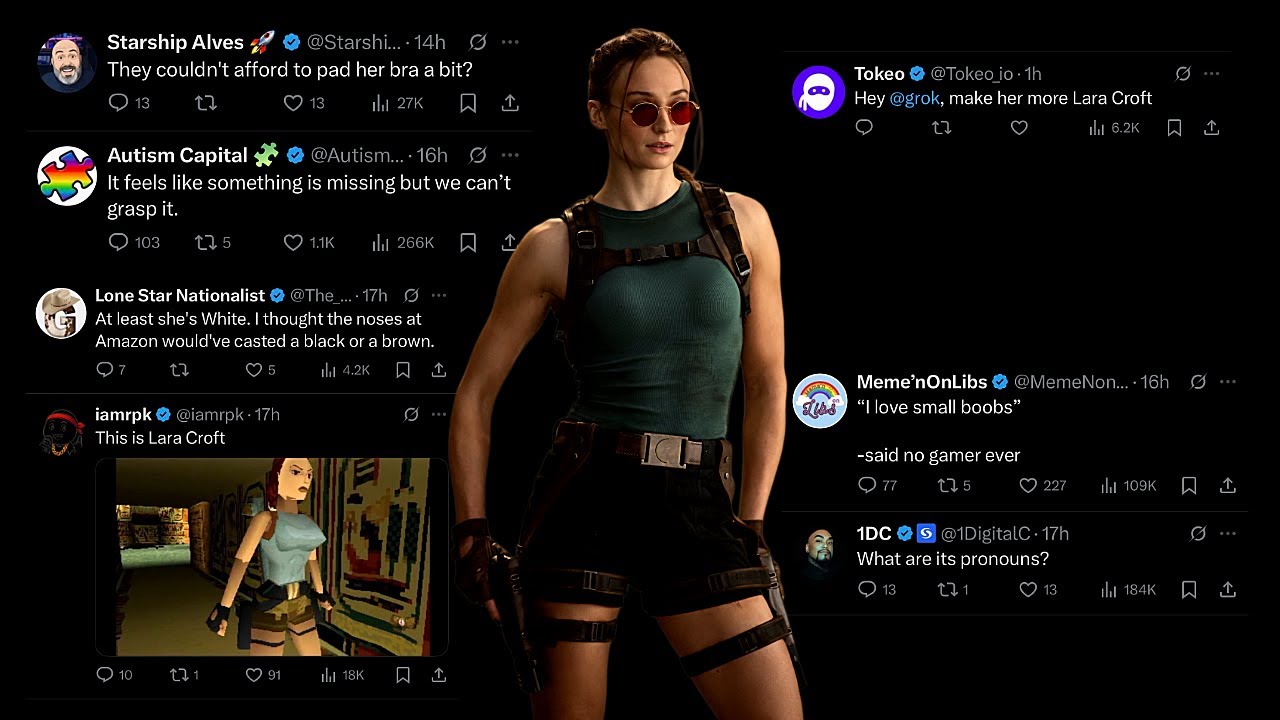 Gamers Are Mad At Amazon For Making Lara Croft's Titties Small In New Series.
