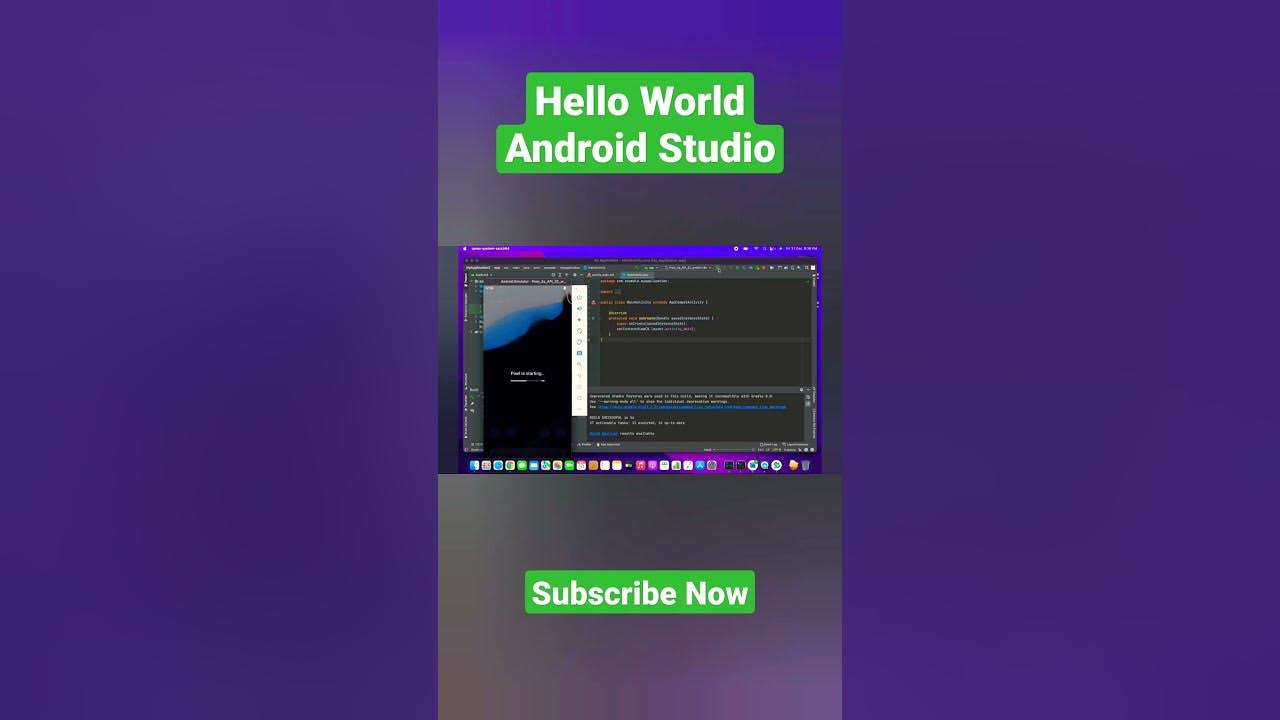 Hello World Program |Android Studio | MacBook Pro #shorts # ...