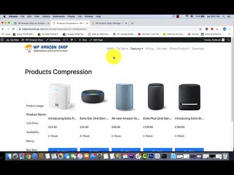 Products compare table by shortcode with ASINs