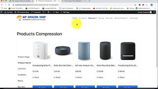 Products compare table by shortcode with ASINs