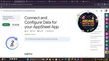 Connect and Configure Data for your AppSheet App || #gsp910 #qwiklabs #googlearcade