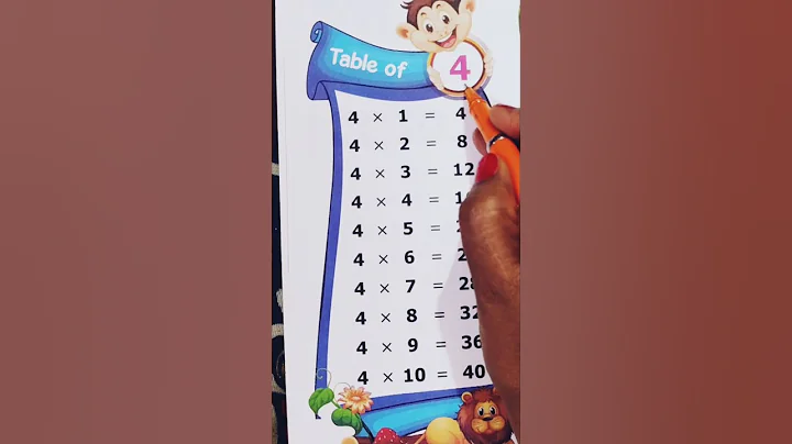 Learn Multiplication - Table Of 4 #table #shorts #tableof4 #education  #viral #kids #kidslearning