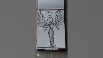How to draw a winged Stickman body Toturial✏️ (ANGEL)😇 #art #drawing#toturial#howtodraw