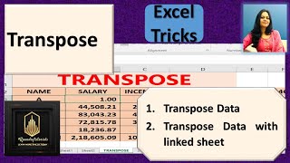 The Simple & Fast Way to Transpose Data in Excel #Rpandeytutorials #exceltricks