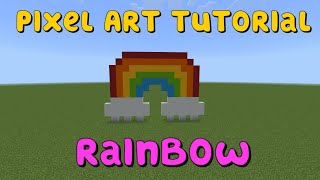 Minecraft Pixel Art Tutorial - Rainbow