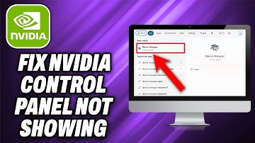 How To Fix NVIDIA Control Panel Not showing in Windows 10 & 11
