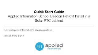 School Beacon Solar Retrofit Install Quick Start Guide