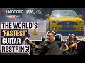 The worlds fastest guitar restring crazy stunts with daddario  paul swift
