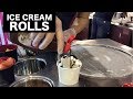 Ice Cream Rolls | Vanilla Ice Cream with Oreo &amp; Marshmallow - 4K