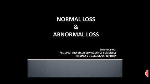 Normal Loss and Abnormal Loss in Consignment