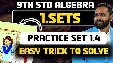 9th Std Algebra|1.SETS|PRACTICE SET 1.4|PRADEEP GIRI SIR