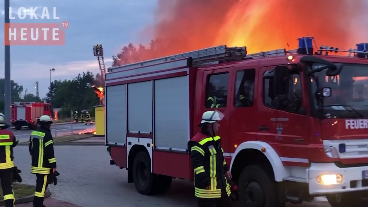Aldi Filiale in Celle niedergebrannt