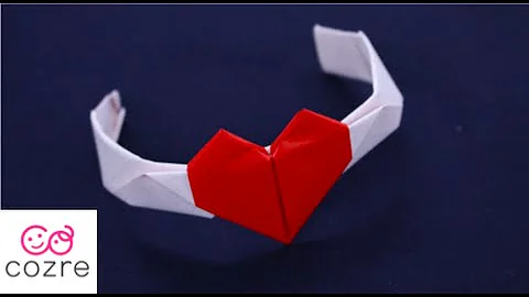 ハートブレスレット 折り紙