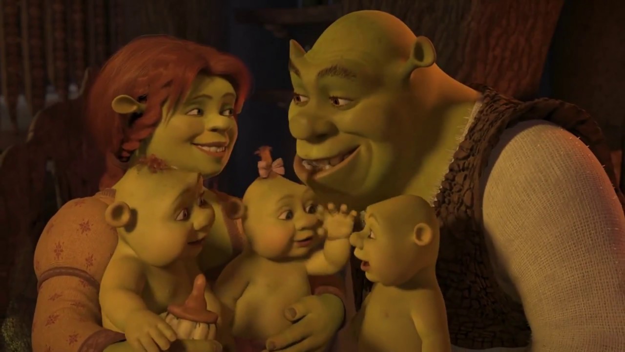 Shrek 3 Shrek Meets His Babies Scene Youtube