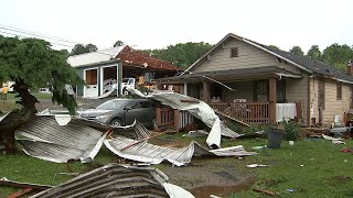 Severe Storms Destroy Buildings Damage Homes Down Power Lines In Gilmer County