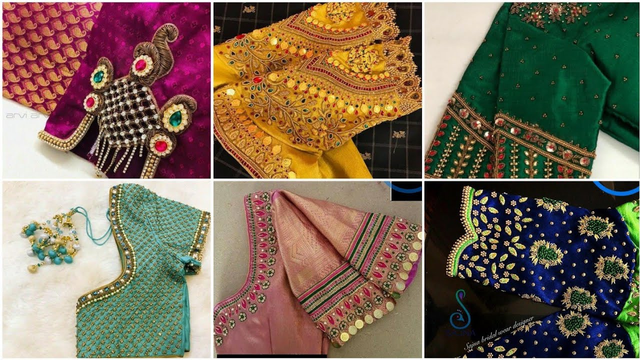 New Latest Maggam Work Blouse Sleeve Designs 2021 Beautiful Sleeve