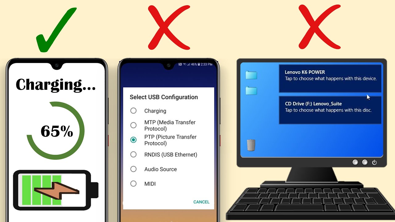 Usb Options Not Showing In Android When Connected To Pc But Phone Charges