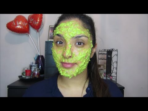 Homemade avocado face mask for acne