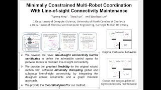 ICRA2023: Minimally Constrained Multi-Robot Coordination with Line-of-sight Connectivity Maintenance