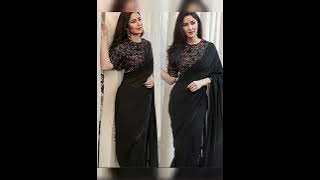 Bollywood actresses in black saree #janvikapoor #dipikapadukone #kajoldevgan #kritisanon