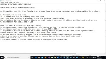 Configuración y conexión de un formulario en Windows forms de punto net con MySql