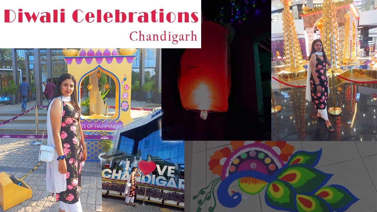 Diwali celebrations in Chandigarh  Elante mall  diwali 2022  Vlogs missmunday6690