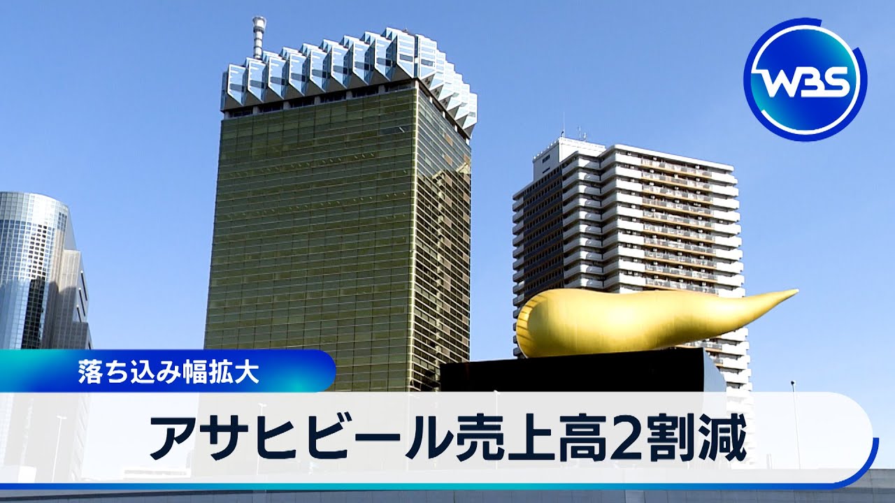 アサヒビール売上高2割減 落ち込み幅拡大【WBS】