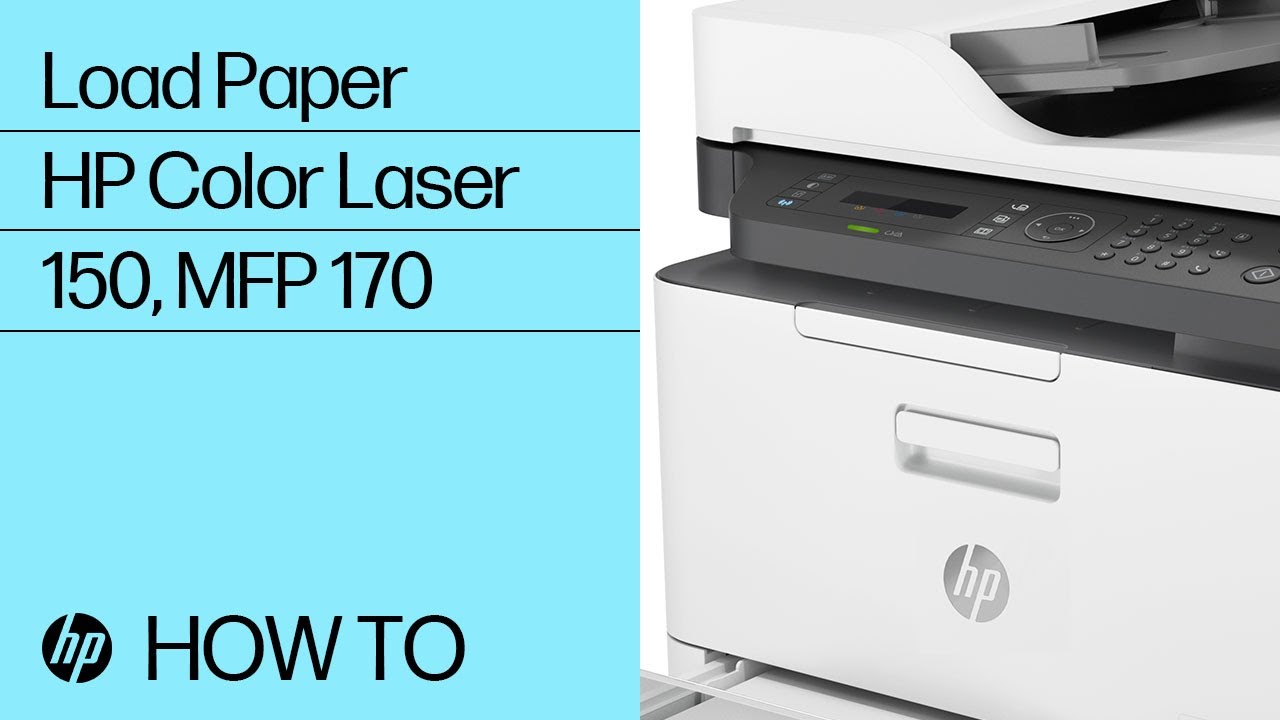 Loading Paper In The Hp Color Laser 150 Mfp 170 Printer Series Hp Laser Hp Youtube Loading Paper In The Hp Color Laser 150 Mfp 170 Printer Series Hp Laser Hp Youtube