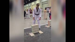 Ken Yates Ed Muwalski Concrete Black Belt Breaking USA Sport Karate Nationals ka