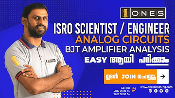 ISRO Scientist / Engineer | Analog Circuits | BJT Amplifier | Session 04 | ONES