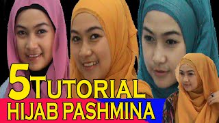 5 Tutorial Hijab Pashmina Simple Modern by #AWMCollection 227