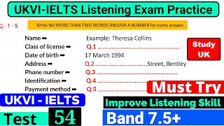 UKVI IELTS Listening Practice Test 2024 With Answers [ Test - 54 ]