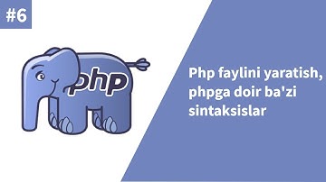 PHP 6-dars. Php faylini yaratish, phpga doir ba