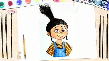 How to Draw Agnes Easy | Despicable Me | Pencil Coloring