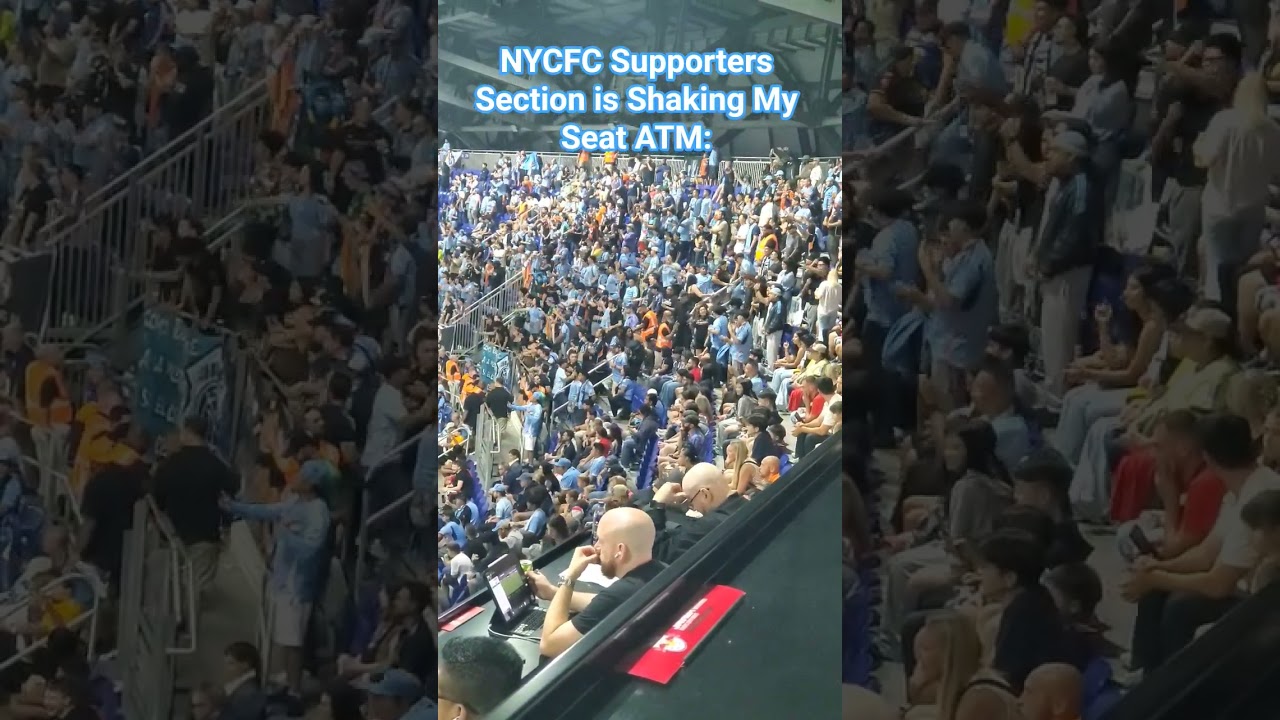 NYCFC Supporters Section Shaking My Seat in the Press Box: 