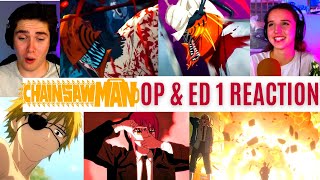REACTING to *Chainsaw Man OP & ED 1* SO COOL!!! (First Time Watching) Anime Openings