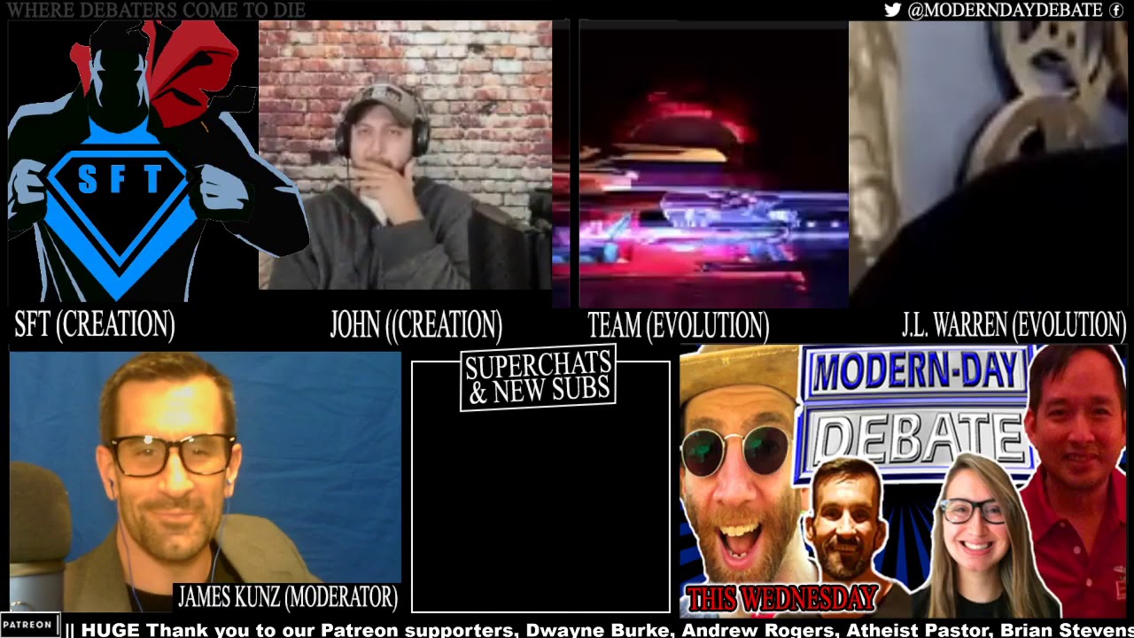 Tag Team Debate on Creation vs. Evolution SFT and John Maddox vs