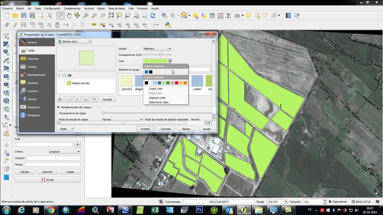 Abrir y etiquetar archivos shape y raster en Qgis - YouTube