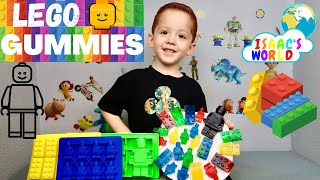 HOW TO MAKE LEGO GUMMY CANDY! DIY Homemade Jelly Gummies for Kids | Learn Colors while having Fun!