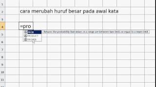 Cara Membuat Huruf Besar Di Awal Kata Pada Excel