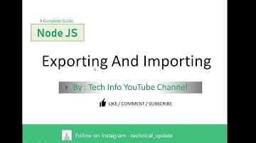 07 Exporting and Importing Objects in nodejs