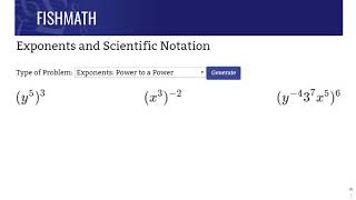 Exponent Rules - Power to a Power - FishMath.com
