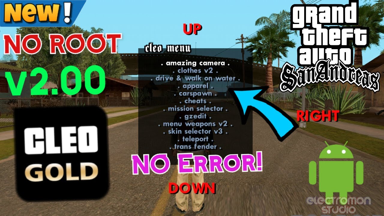 Update Install Cleo Mods Cheats Without Root In V2 00 No Crash Gta Sa Android Youtube