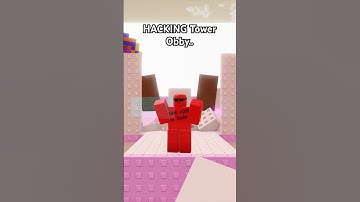 Hack TROLLING in Tower Obby.. #roblox #hacker #funny #trolling #c00lkidd #shorts