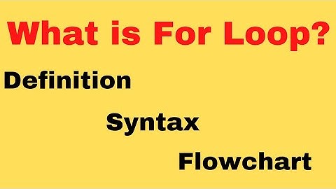 For Loop. Definition, syntax, flowchart #for_loop @simanstudies