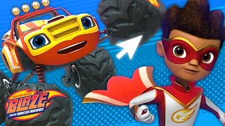 Super Hero Blaze Stops Robots! | 1 Hour of Science Games for Kids | Blaze and the Monster Machines
