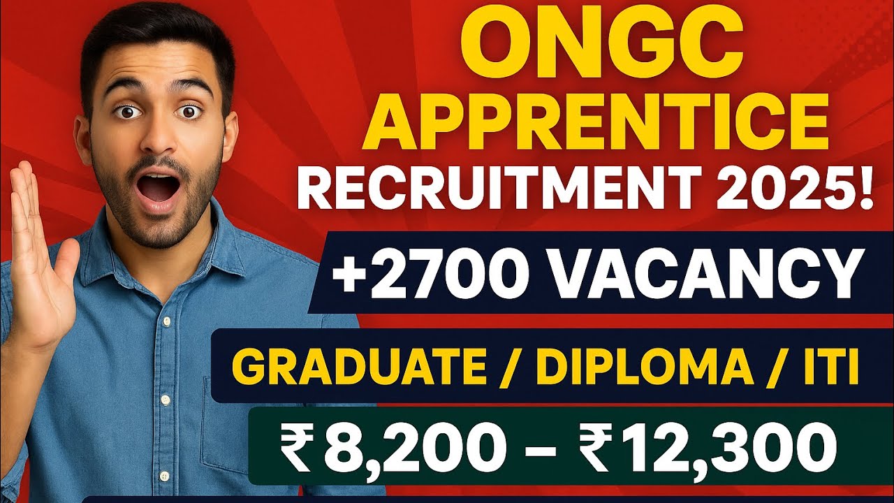 ONGC Apprentice 2025: 2743 Vacancy | Graduate/Diploma/ITI | ₹12,300 Salary | 
