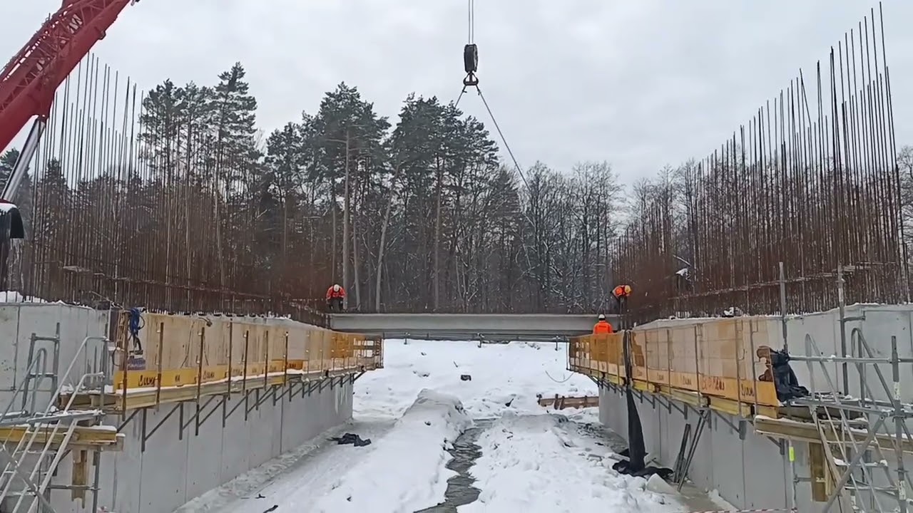 Montaż belek typu T na obiekcie PZDsz 35